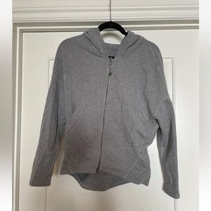 lululemon womens light gray zip jacket with hood size 4